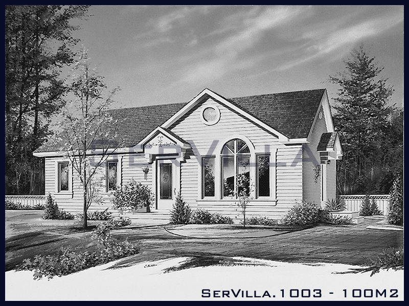 100 m2 Çelik Konstrüksiyon Villa Modeli 3 100 m2 Çelik Konstrüksiyon Villa Modeli 3