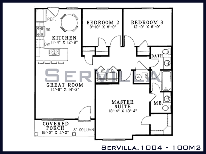100 m2 Çelik Konstrüksiyon Villa Modeli 4 100 m2 Çelik Konstrüksiyon Villa Modeli 4