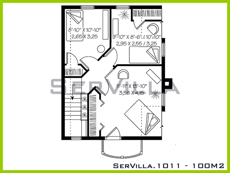 100 m2 Çelik Konstrüksiyon Villa Modeli 11 100 m2 Çelik Konstrüksiyon Villa Modeli 11