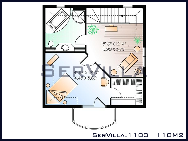 110 m2 Çelik Konstrüksiyon Villa Modeli 3 110 m2 Çelik Konstrüksiyon Villa Modeli 3
