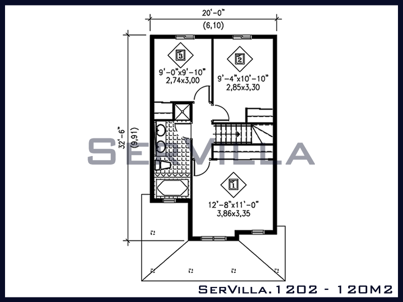 120 m2 Çelik Konstrüksiyon Villa Modeli 2 120 m2 Çelik Konstrüksiyon Villa Modeli 2