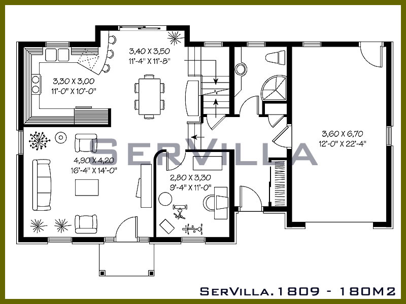 180 m2 Çelik Konstrüksiyon Villa Modeli 9 180 m2 Çelik Konstrüksiyon Villa Modeli 9