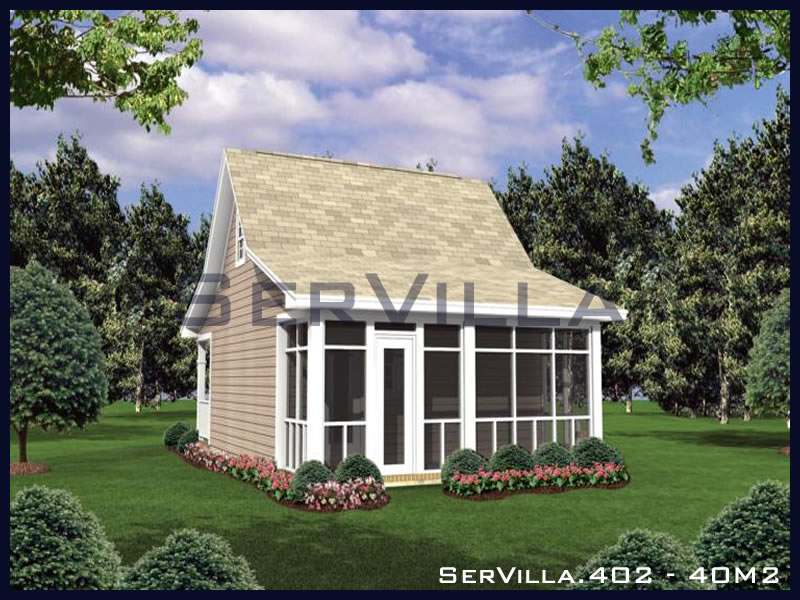 40 m2 Çelik Konstrüksiyon Villa Modeli 2 40 m2 Çelik Konstrüksiyon Villa Modeli 2