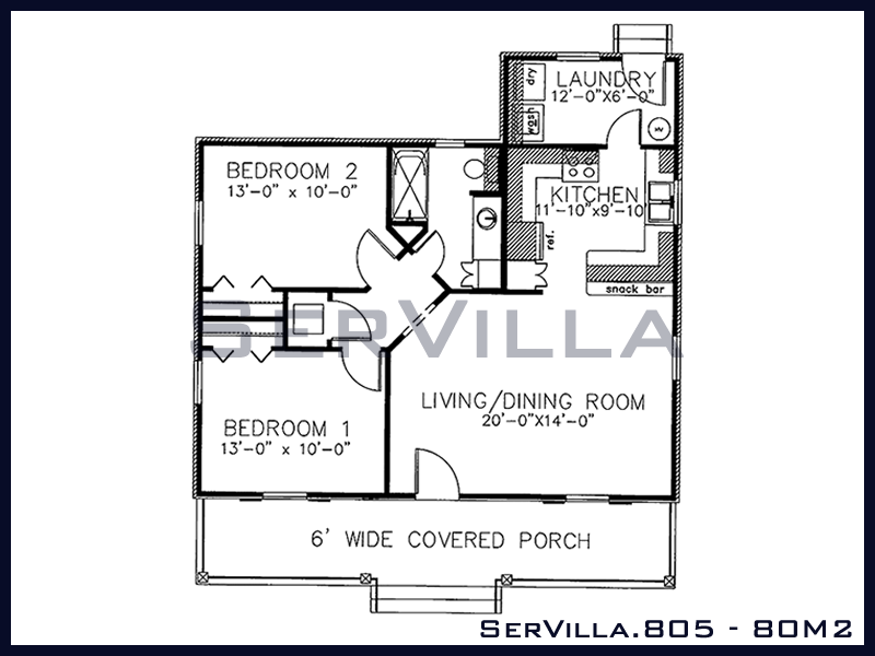 80 m2 Çelik Konstrüksiyon Villa Modeli 5 80 m2 Çelik Konstrüksiyon Villa Modeli 5