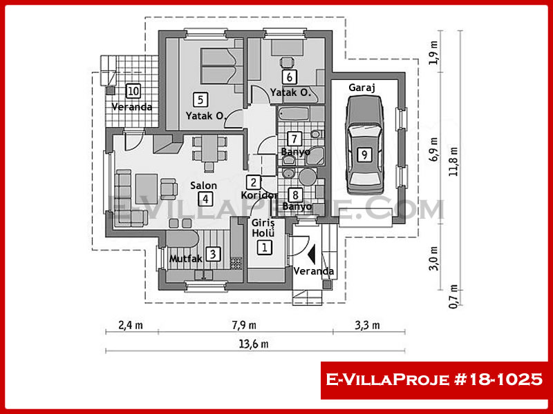 Ev Villa Proje #18 - 1025 Çelik Ev Projesi - Görsel 2