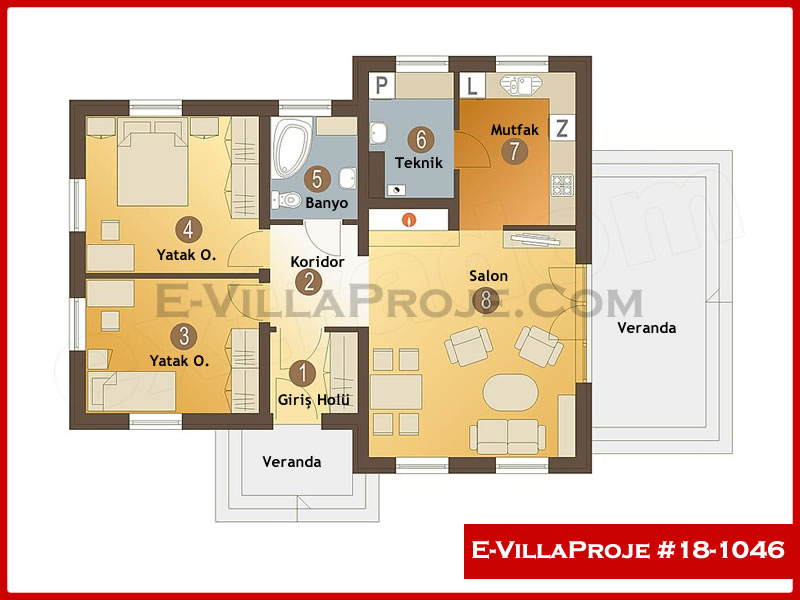 Ev Villa Proje #18 - 1046 Çelik Ev Projesi - Görsel 2