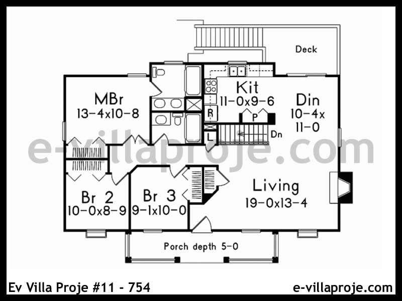 Ev Villa Proje #11 - 754 Çelik Ev Projesi - Görsel 2