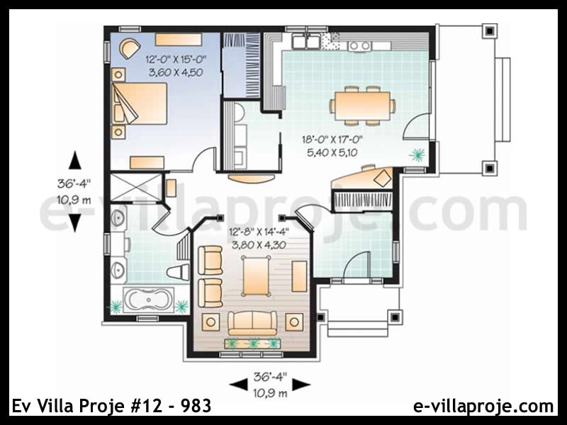 Ev Villa Proje #12 - 983 Çelik Ev Projesi - Görsel 2