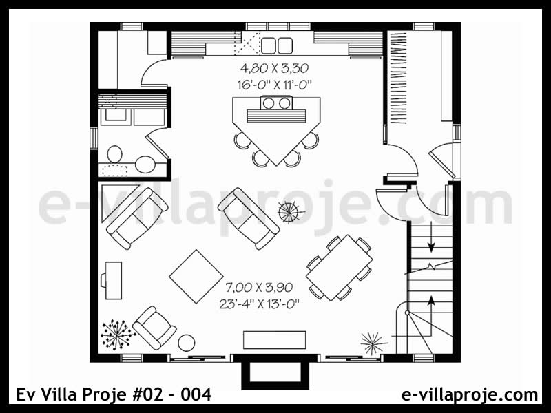 Ev Villa Proje #02 - 004 Çelik Ev Projesi - Görsel 2