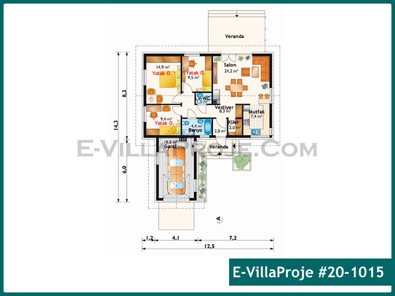 Ev Villa Proje #20 - 1015 Çelik Ev Projesi - Görsel 2