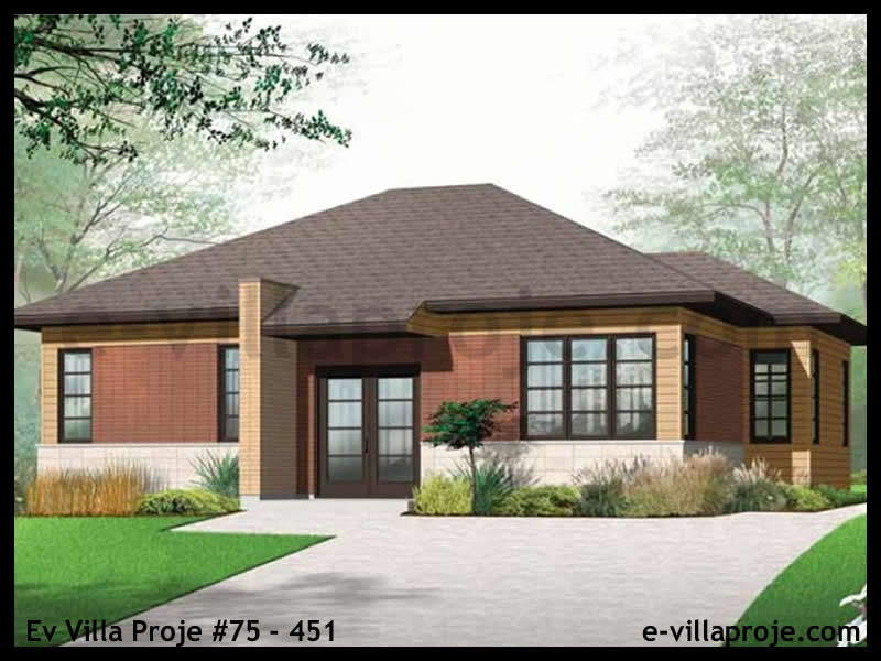 Ev Villa Proje #75 - 451 Çelik Villa Projesi 3D Mimari Tasarımı