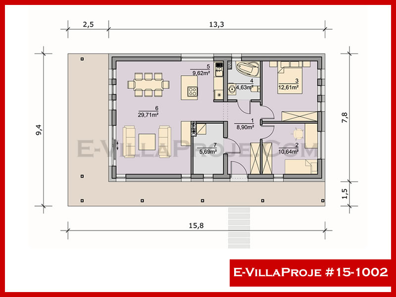 Ev Villa Proje #15 - 1002 Çelik Ev Projesi - Görsel 2