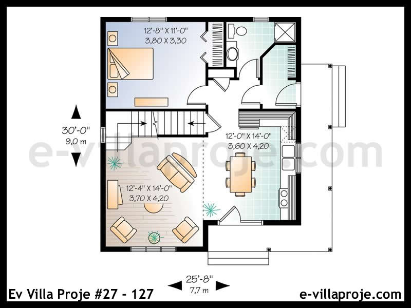 Ev Villa Proje #27 - 127 Çelik Ev Projesi - Görsel 2