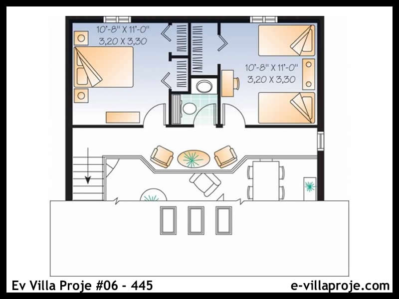 Ev Villa Proje #06 - 445 Çelik Ev Projesi - Görsel 3