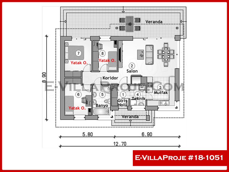 Ev Villa Proje #18 - 1051 Çelik Ev Projesi - Görsel 2