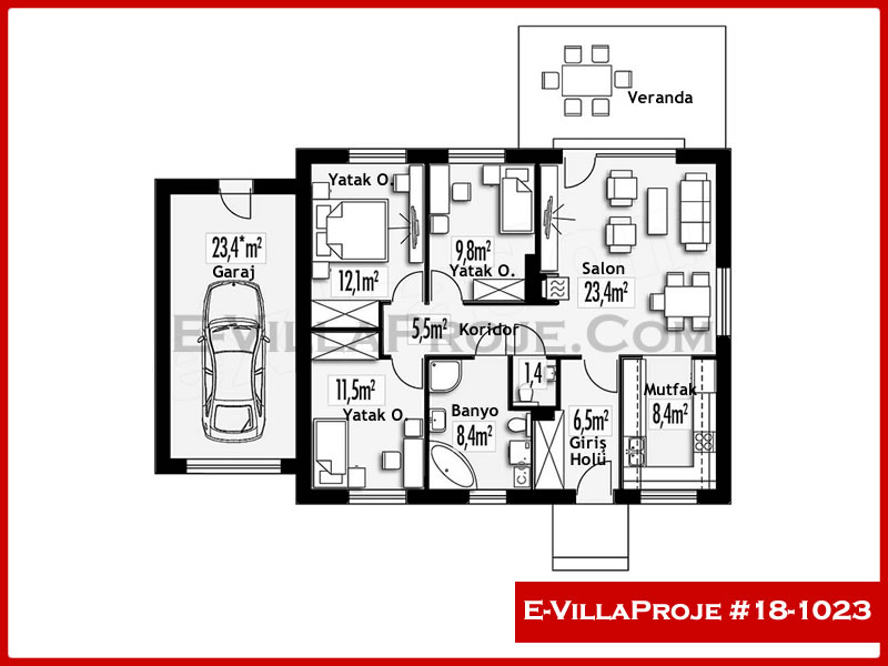 Ev Villa Proje #18 - 1023 Çelik Ev Projesi - Görsel 2