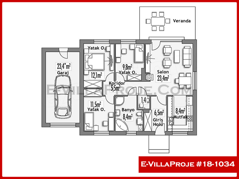 Ev Villa Proje #18 - 1034 Çelik Ev Projesi - Görsel 2
