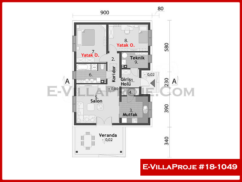 Ev Villa Proje #18 - 1049 Çelik Ev Projesi - Görsel 2