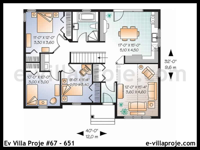 Ev Villa Proje #67 - 651 Çelik Ev Projesi - Görsel 2