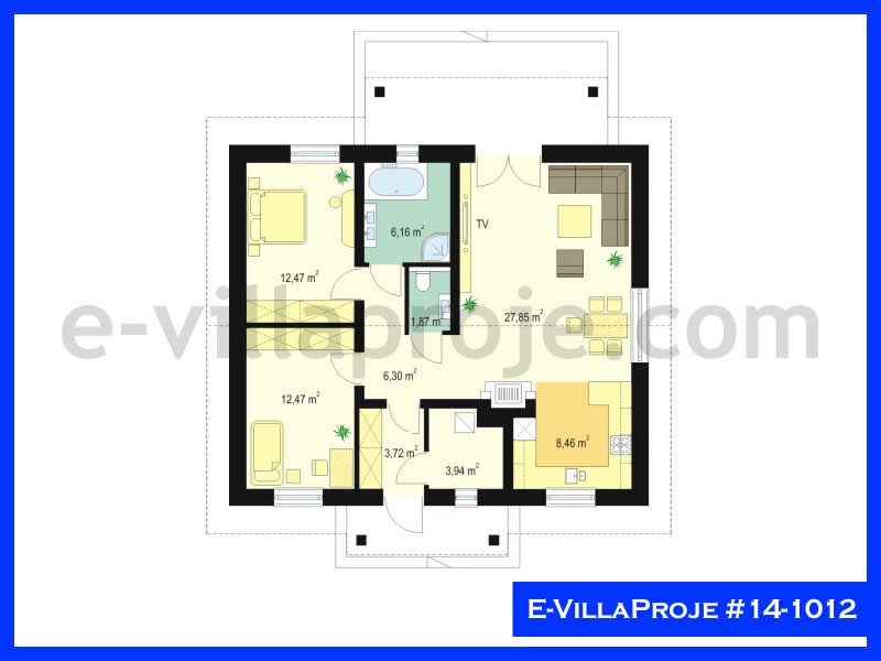 Ev Villa Proje #14 - 1012 Çelik Ev Projesi - Görsel 2