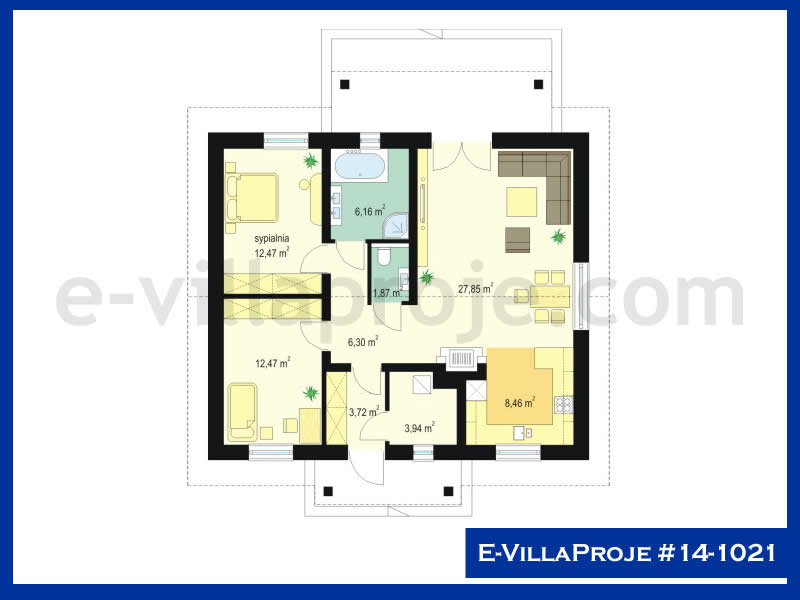 Ev Villa Proje #14 - 1021 Çelik Ev Projesi - Görsel 2