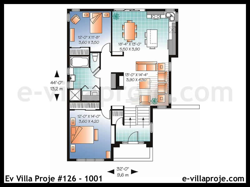 Ev Villa Proje #126 - 1001 Çelik Ev Projesi - Görsel 2