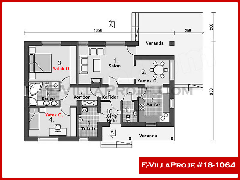 Ev Villa Proje #18 - 1064 Çelik Ev Projesi - Görsel 2