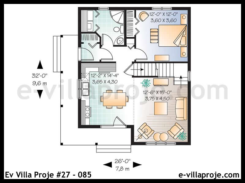 Ev Villa Proje #27 - 085 Çelik Ev Projesi - Görsel 2