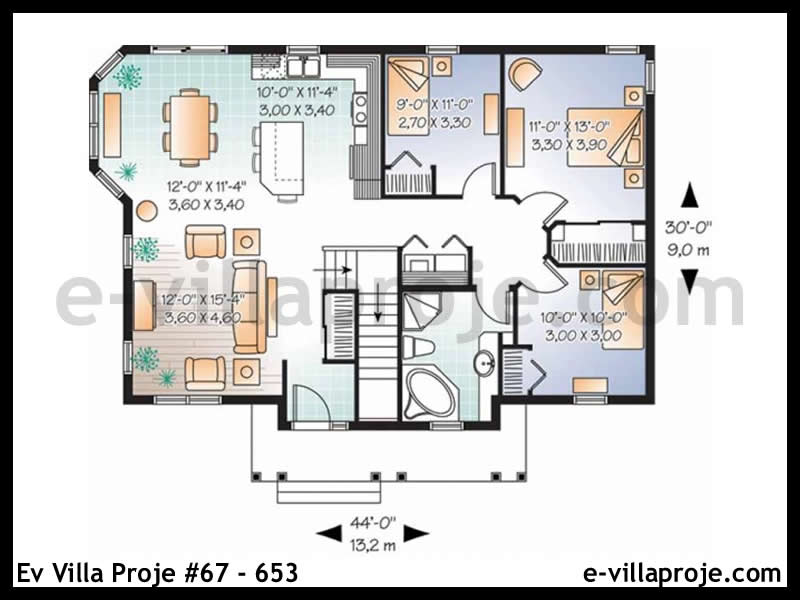 Ev Villa Proje #67 - 653 Çelik Ev Projesi - Görsel 2