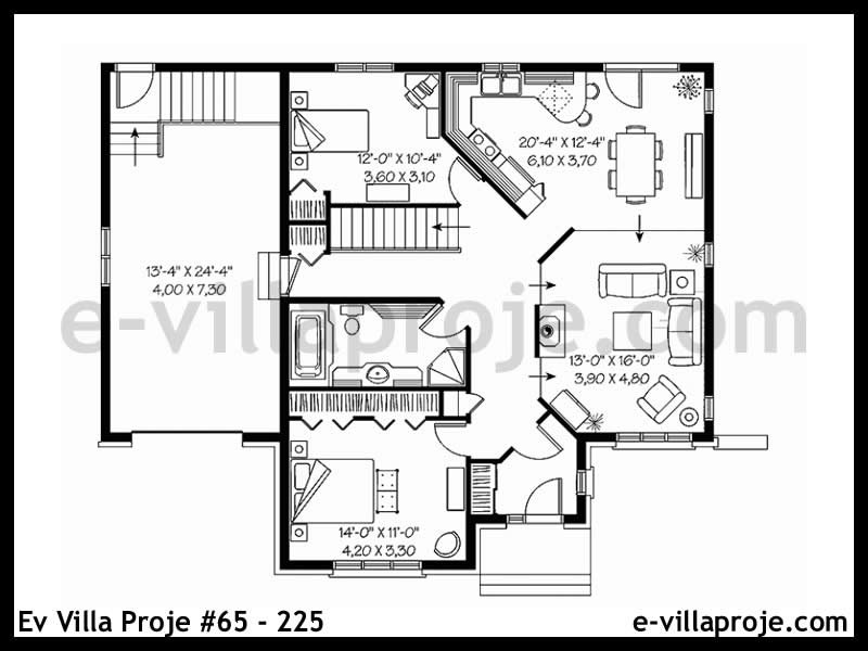 Ev Villa Proje #65 - 225 Çelik Ev Projesi - Görsel 2