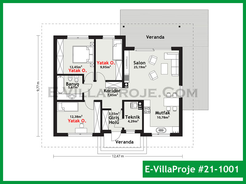 Ev Villa Proje #21 - 1001 Çelik Ev Projesi - Görsel 2