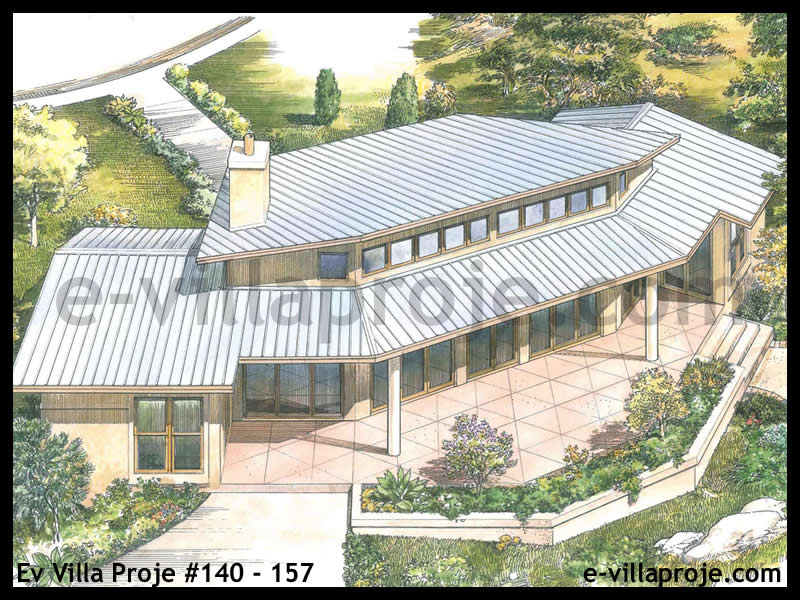 Ev Villa Proje #140 - 157 Çelik Villa Modeli ve 3D Tasarımı