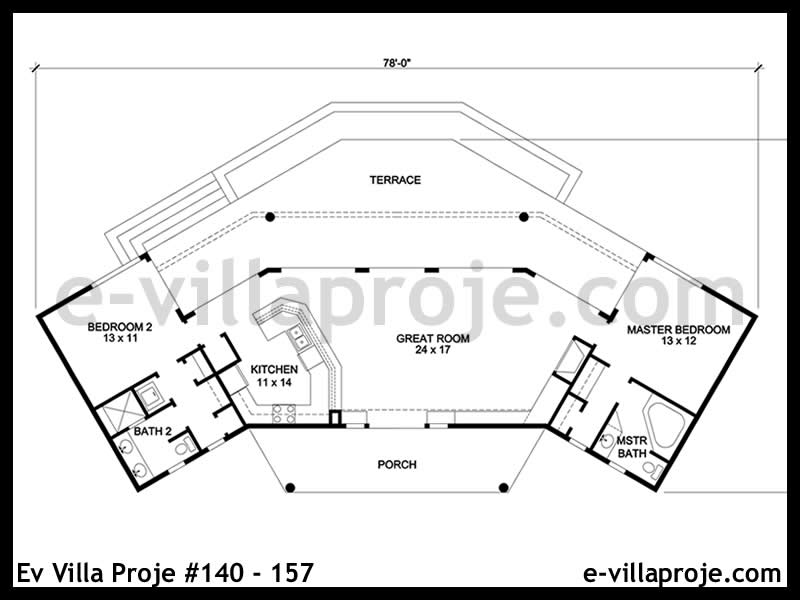 Ev Villa Proje #140 - 157 Çelik Ev Projesi - Görsel 2