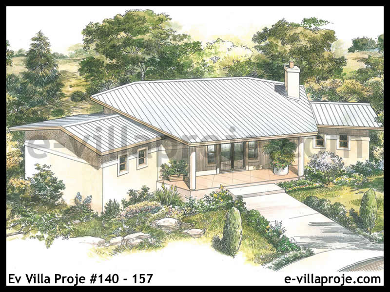Ev Villa Proje #140 - 157 Çelik Ev Projesi - Görsel 4