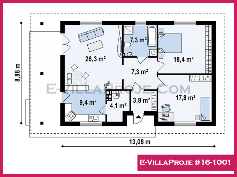 Ev Villa Proje #16 - 1001 Çelik Ev Projesi - Görsel 2
