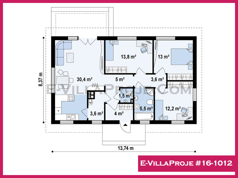Ev Villa Proje #16 - 1012 Çelik Ev Projesi - Görsel 2