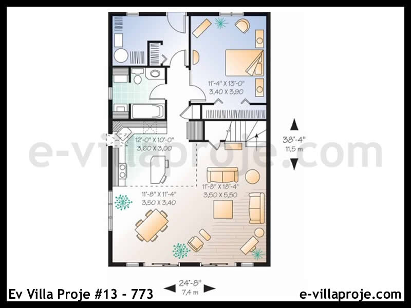 Ev Villa Proje #13 - 773 Çelik Ev Projesi - Görsel 2