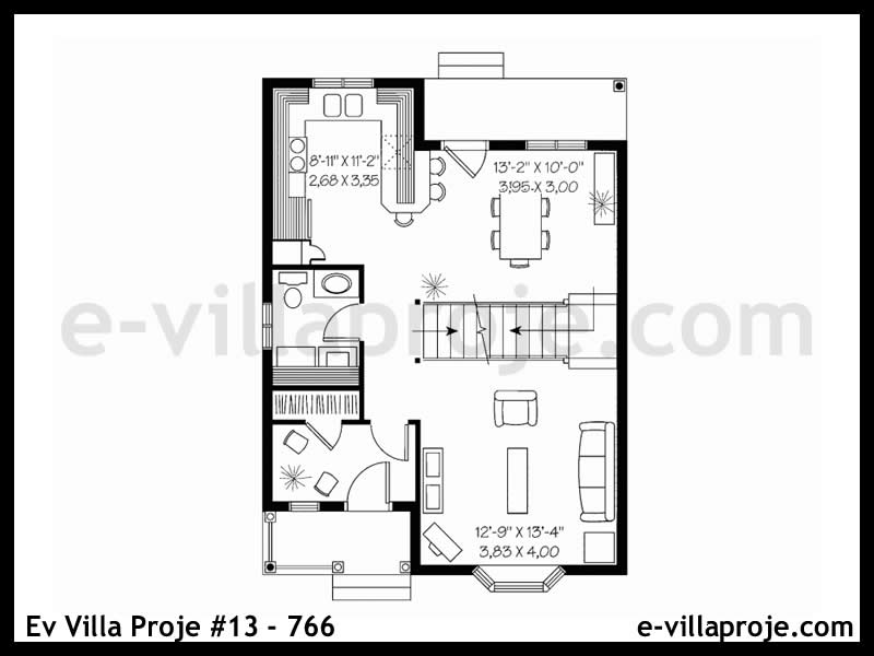Ev Villa Proje #13 - 766 Çelik Ev Projesi - Görsel 2