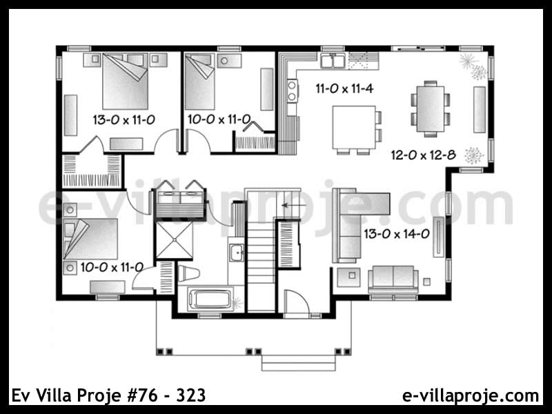 Ev Villa Proje #76 - 323 Çelik Ev Projesi - Görsel 2