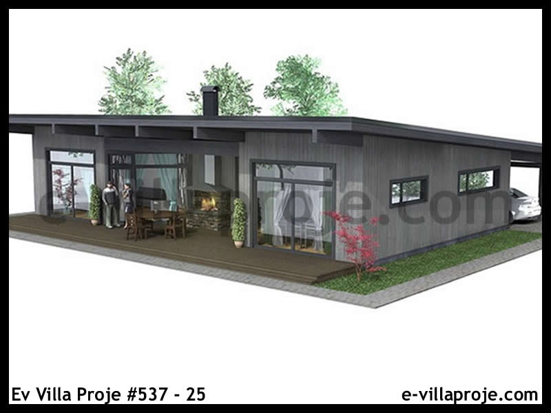 Ev Villa Proje #537 - 25 Çelik Villa Projesi 3D Mimari Tasarımı