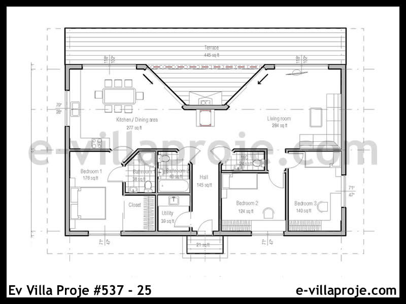Ev Villa Proje #537 - 25 Çelik Ev Projesi - Görsel 2
