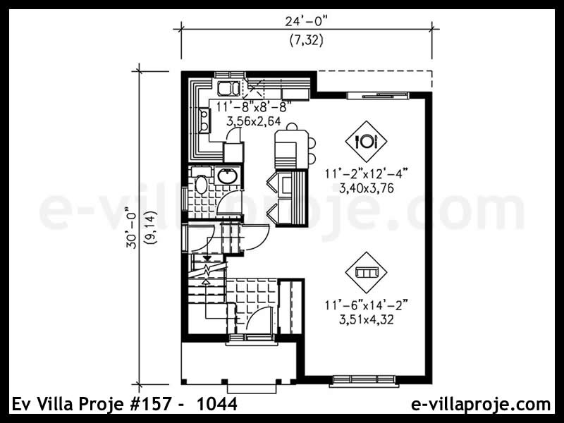 Ev Villa Proje #157 - 1044 Çelik Ev Projesi - Görsel 2