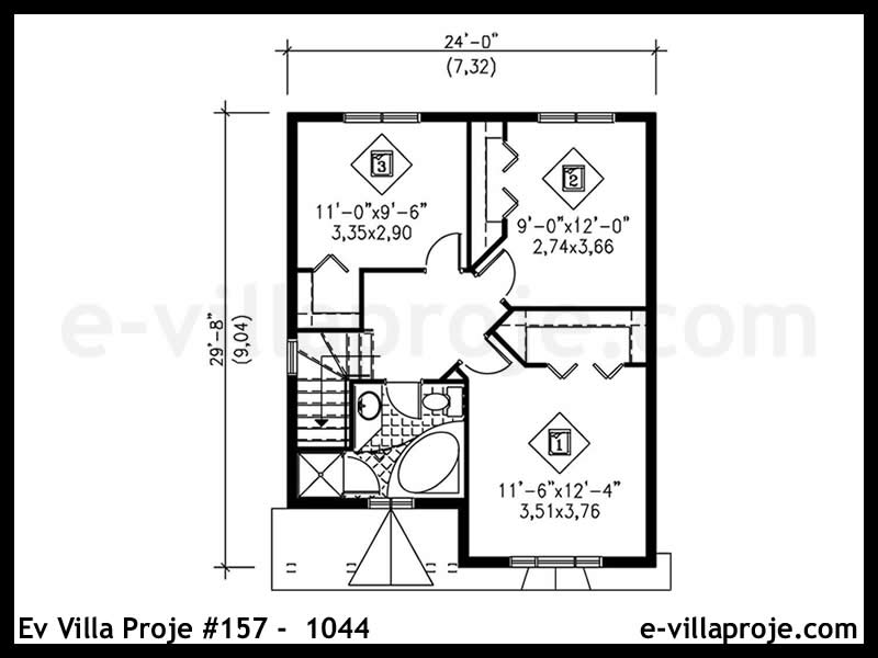 Ev Villa Proje #157 - 1044 Çelik Ev Projesi - Görsel 3