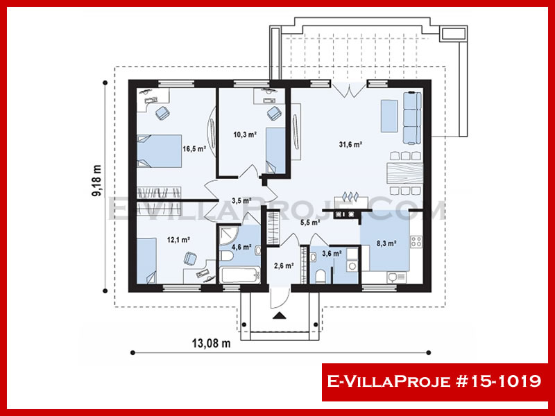 Ev Villa Proje #15 - 1019 Çelik Ev Projesi - Görsel 2
