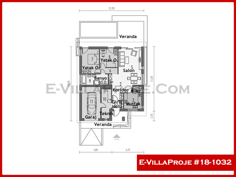 Ev Villa Proje #18 - 1032 Çelik Ev Projesi - Görsel 2