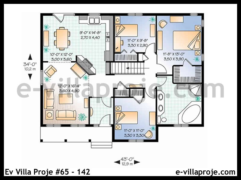 Ev Villa Proje #65 - 142 Çelik Ev Projesi - Görsel 2