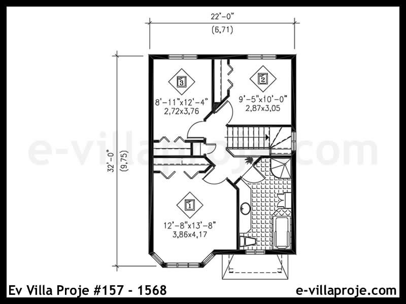 Ev Villa Proje #157 - 1568 Çelik Ev Projesi - Görsel 3