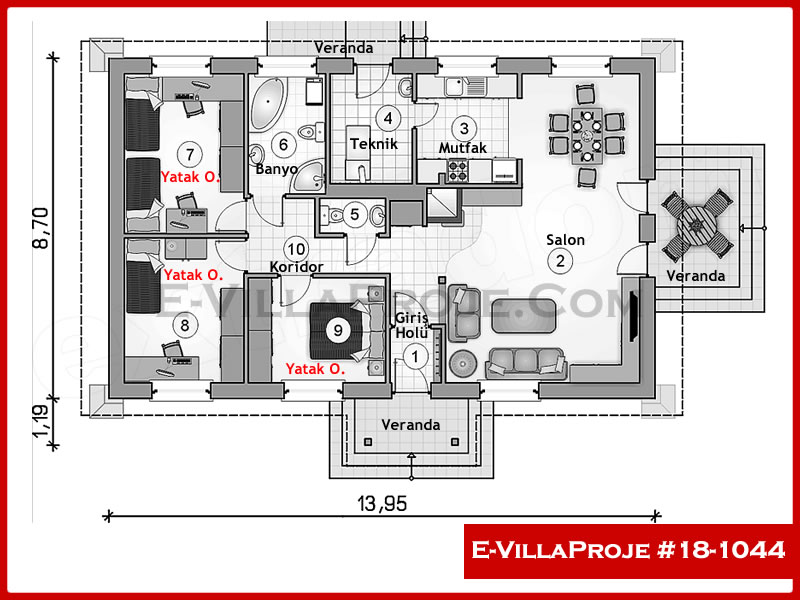 Ev Villa Proje #18 - 1044 Çelik Ev Projesi - Görsel 2