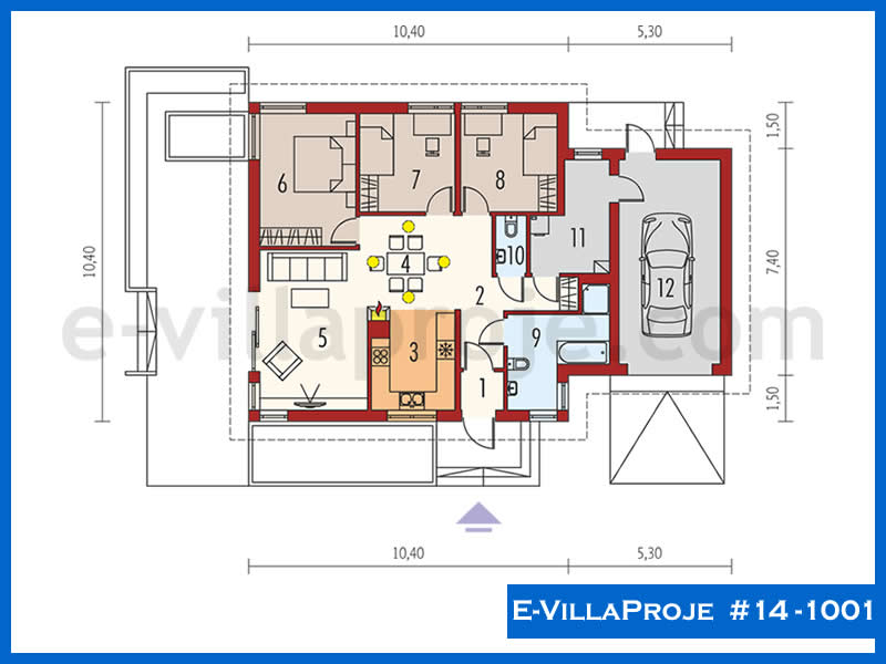 Ev Villa Proje #14 - 1001 Çelik Ev Projesi - Görsel 2