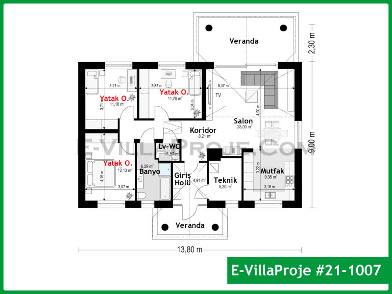 Ev Villa Proje #21 - 1007 Çelik Ev Projesi - Görsel 2